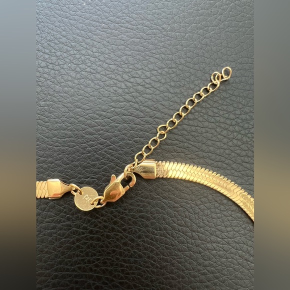 $179 MSRP 14K Gold Plated Hamilton Herringbone Adjustable Necklace - Picture 5 of 5